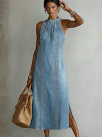 Julia | Vestido vaquero retro con encaje