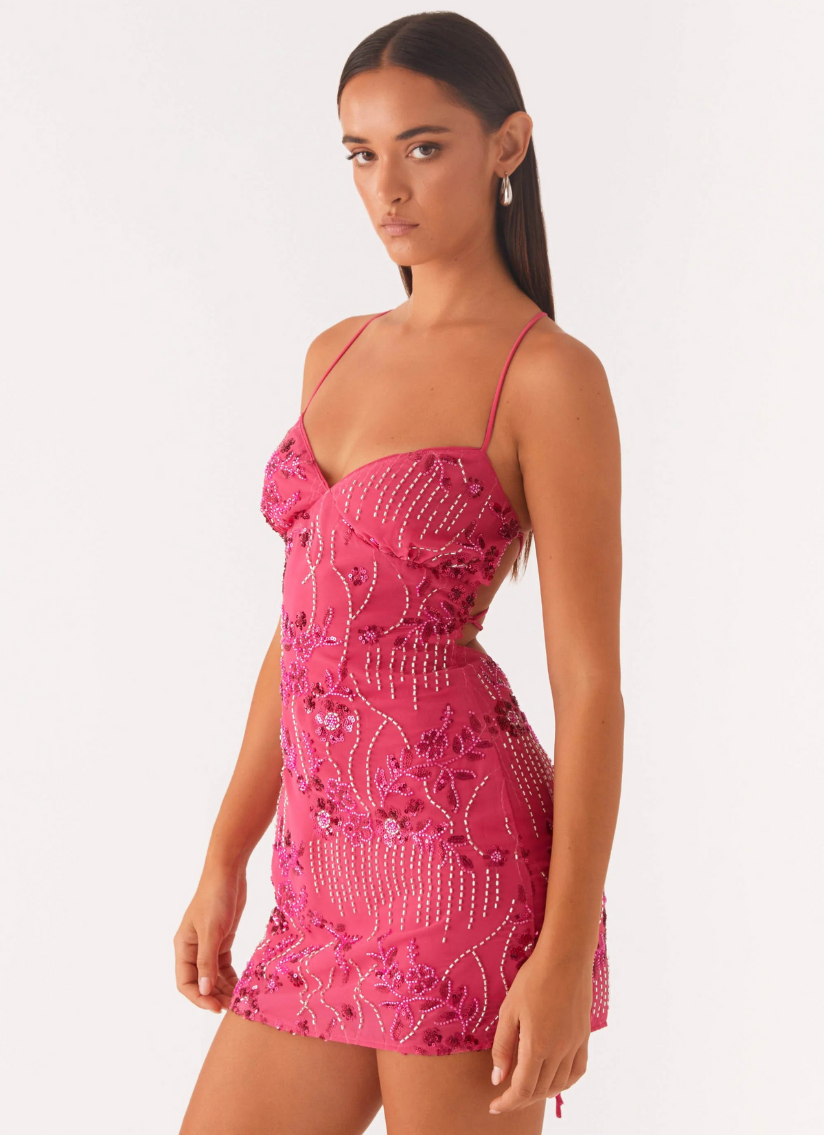Vestido de tirantes con lentejuelas