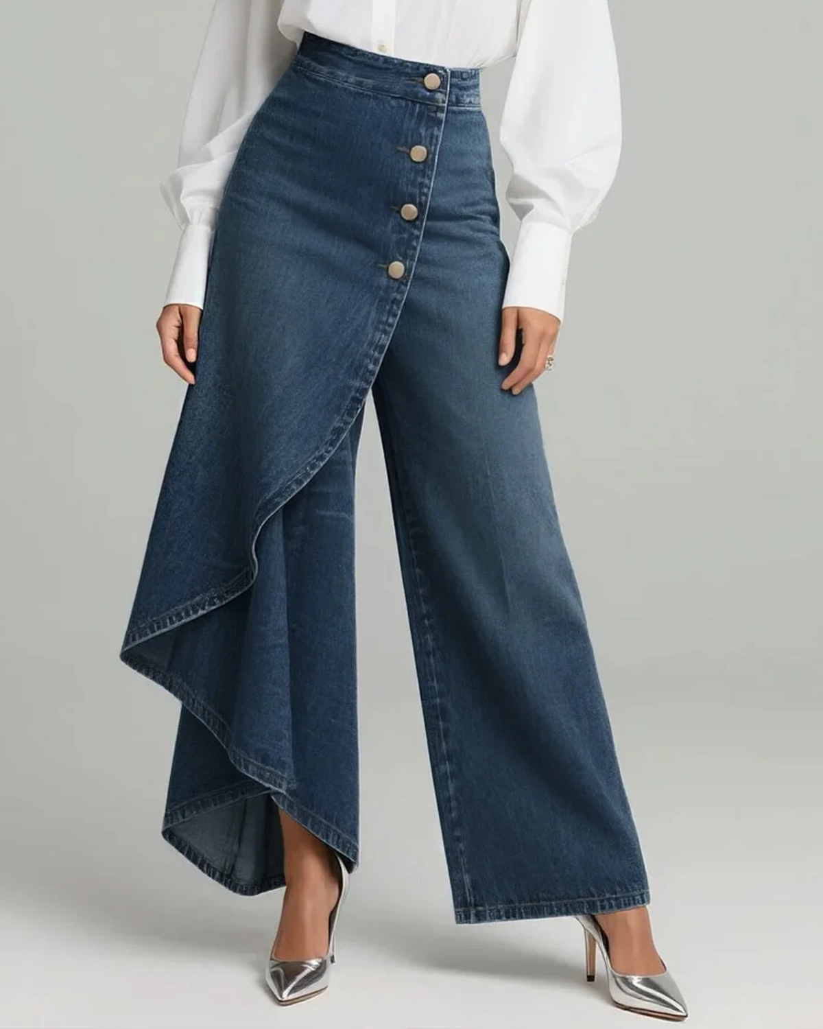Audrey | Pantalón vaquero cruzado