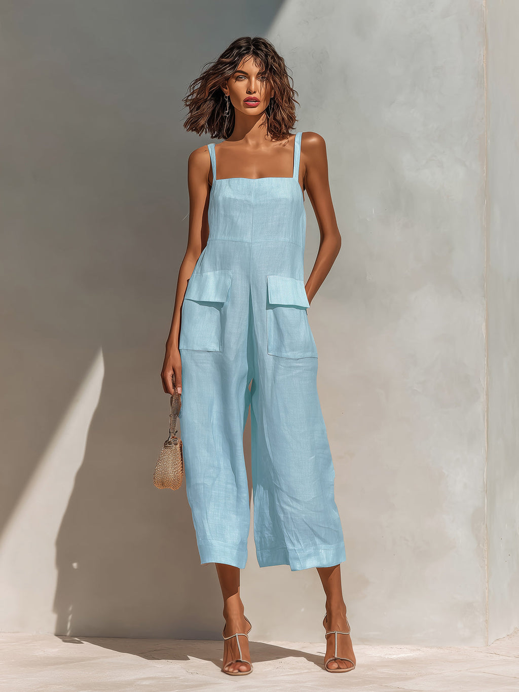 Liora | Mono de lino rosa elegante y fluido