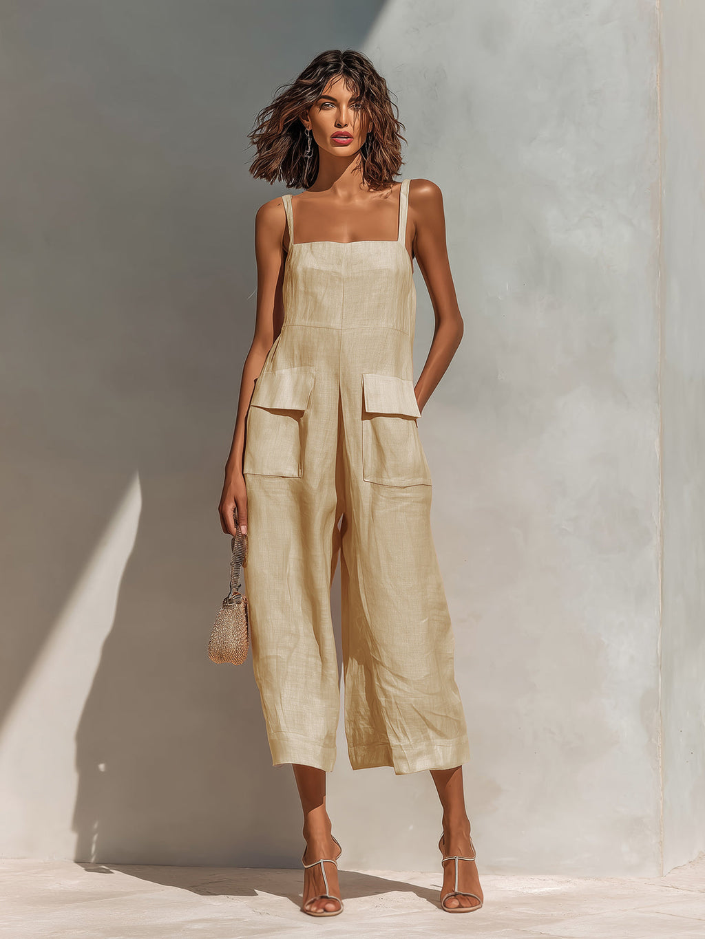 Liora | Mono de lino rosa elegante y fluido