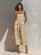 Liora | Mono de lino rosa elegante y fluido