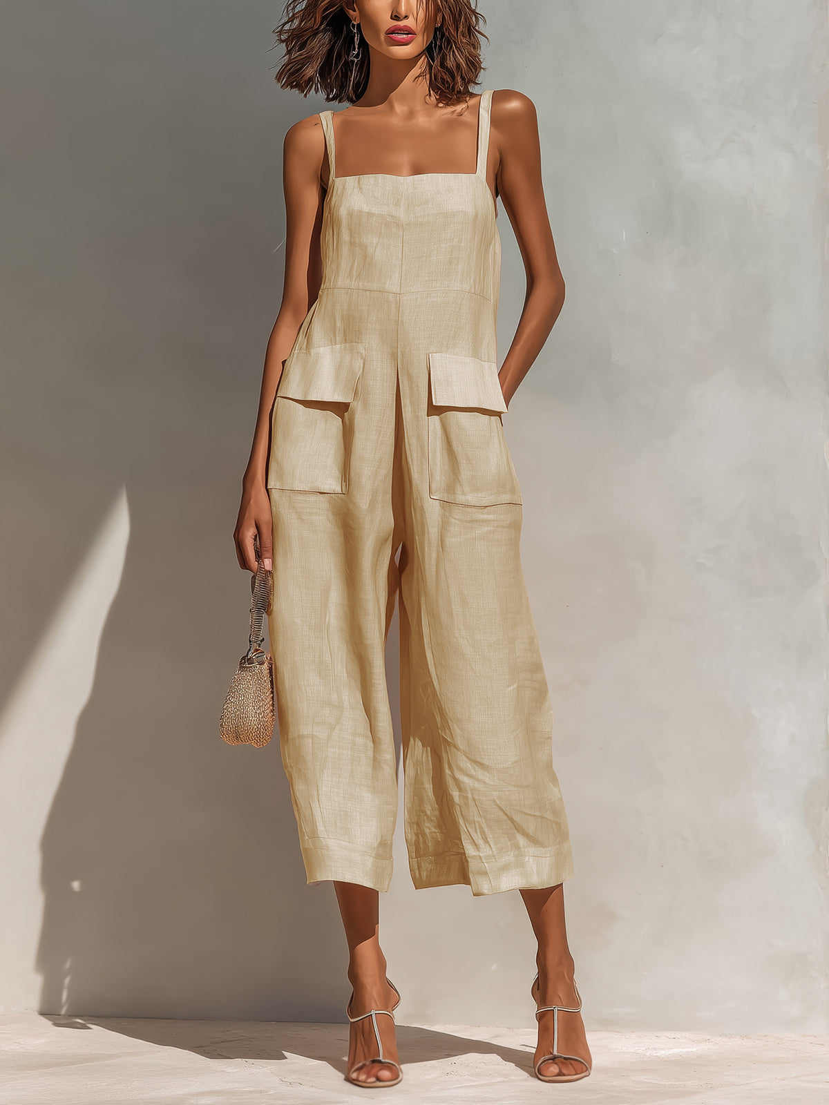 Liora | Mono de lino rosa elegante y fluido