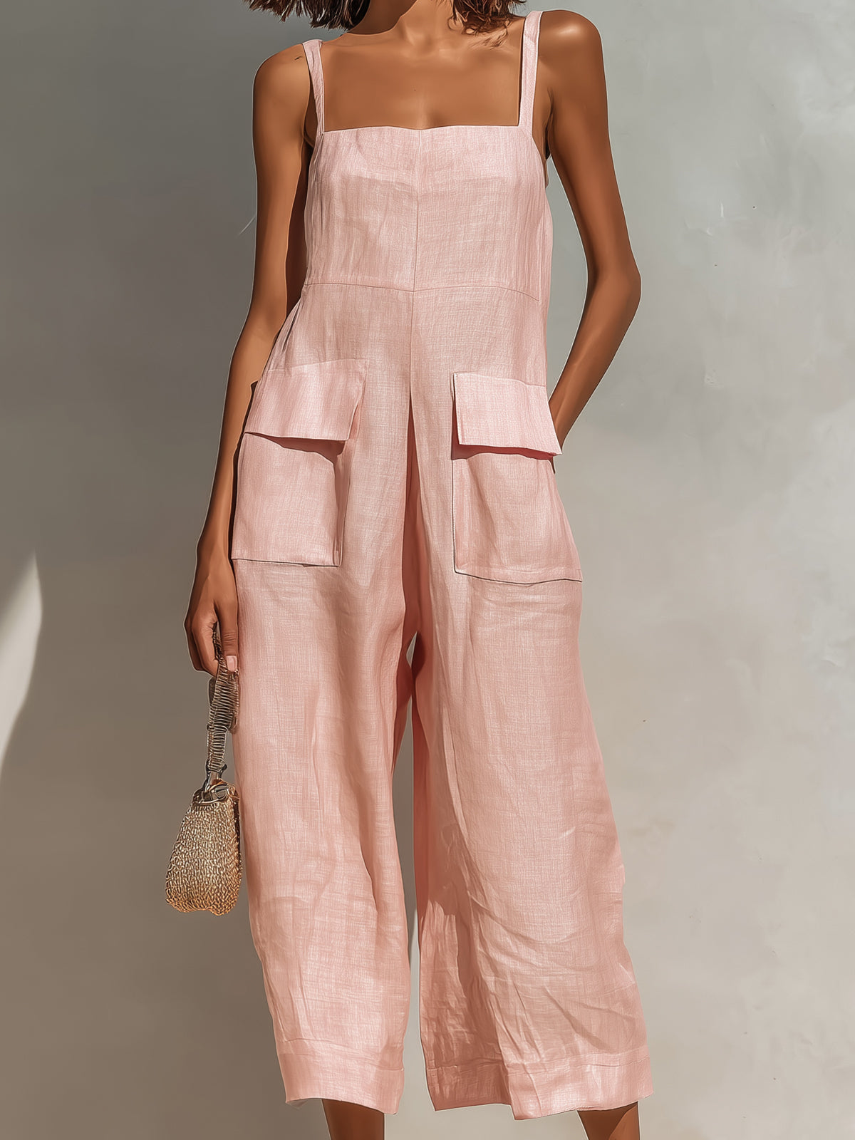 Liora | Mono de lino rosa elegante y fluido