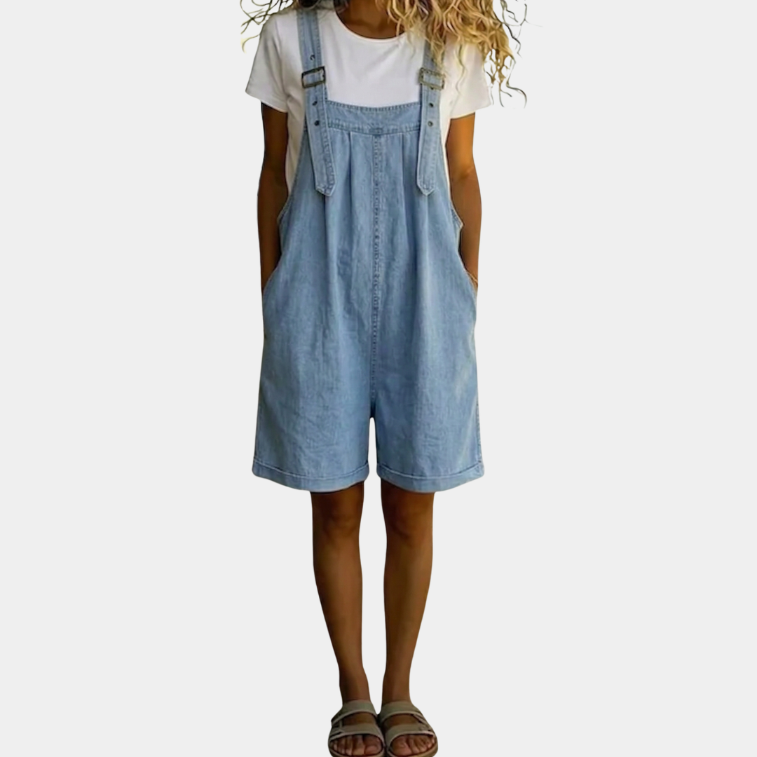 Clara | Peto corto vaquero lavado vintage azul claro