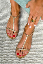 Bianca™ | Sandalias Doradas de Verano