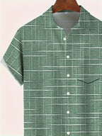 Camisa Elegante de Rayas y Cuadros