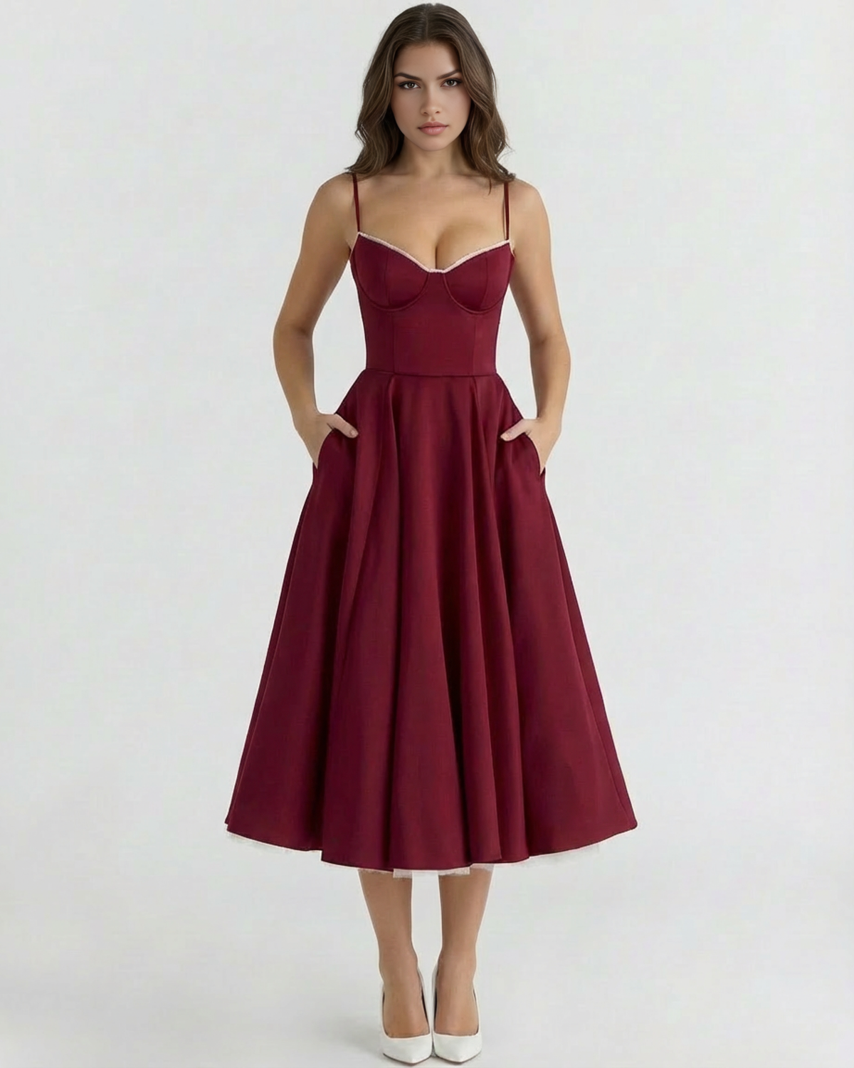 Selene | Falda midi vaporosa
