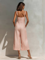 Liora | Mono de lino rosa elegante y fluido