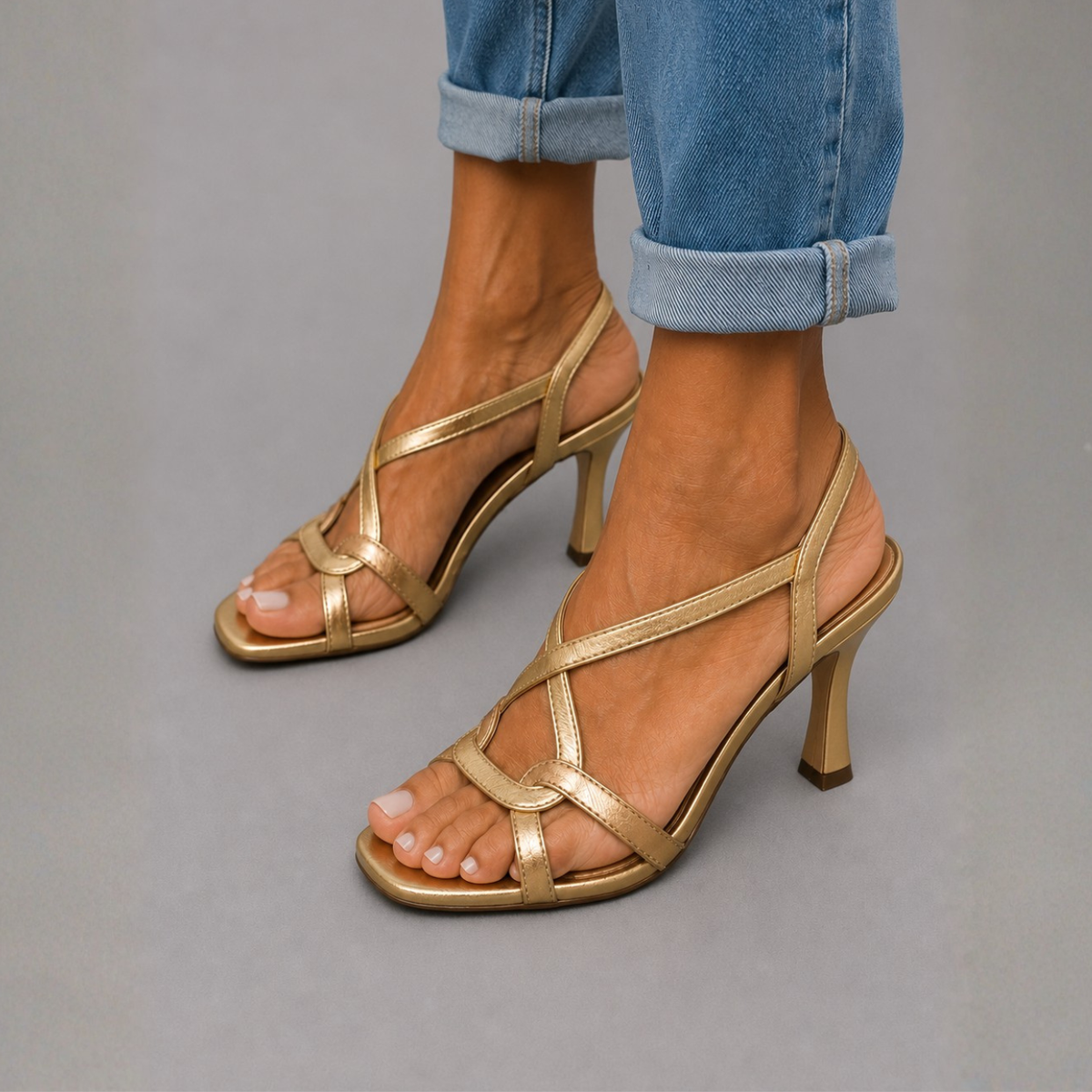Soleil™ | Sandalias Doradas Encanto Veraniego