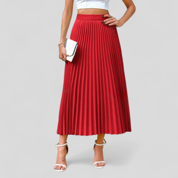 FALDA MIDI PLISADA