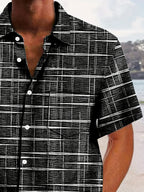 Camisa Elegante de Rayas y Cuadros