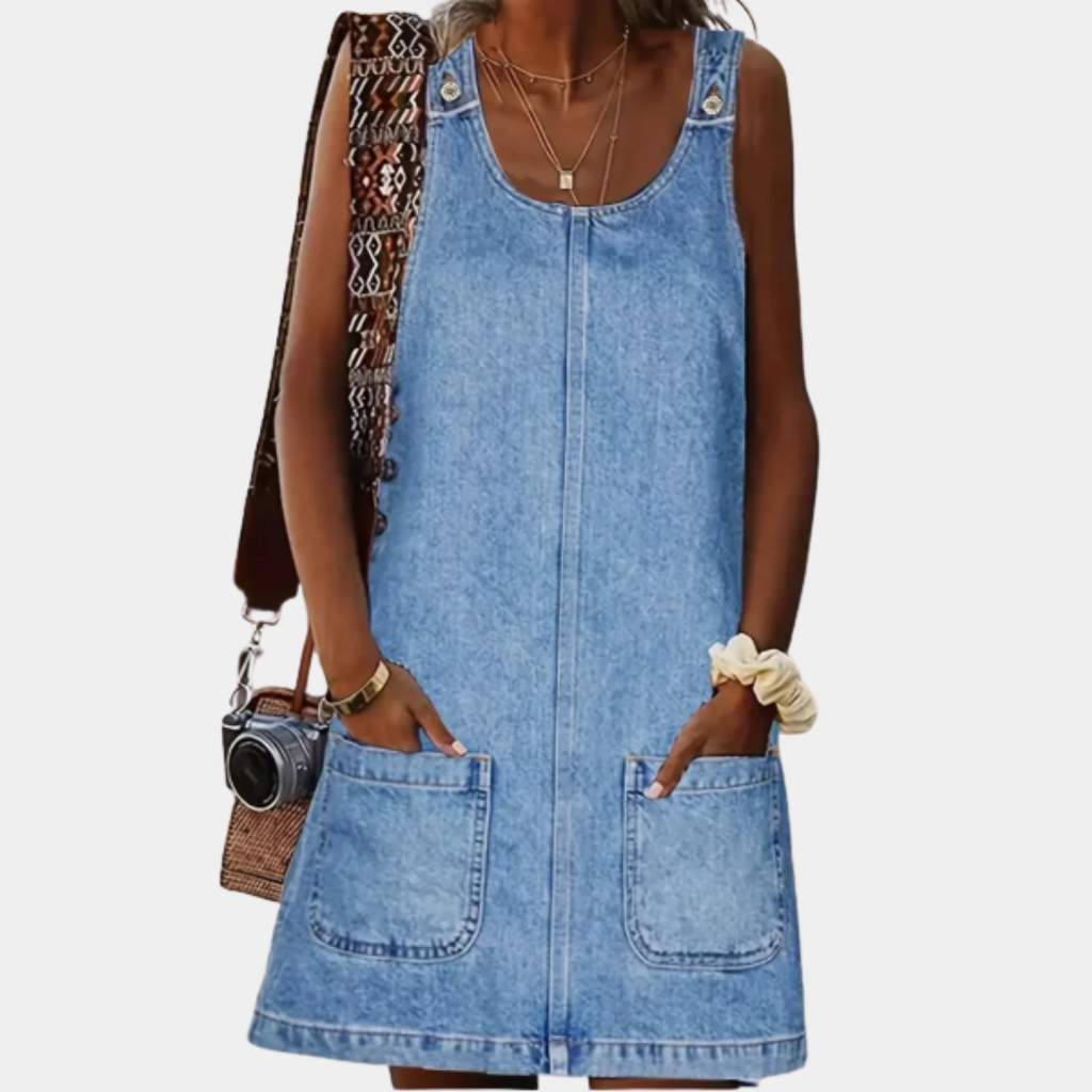 Saylor | Vestido relajado efecto vaquero