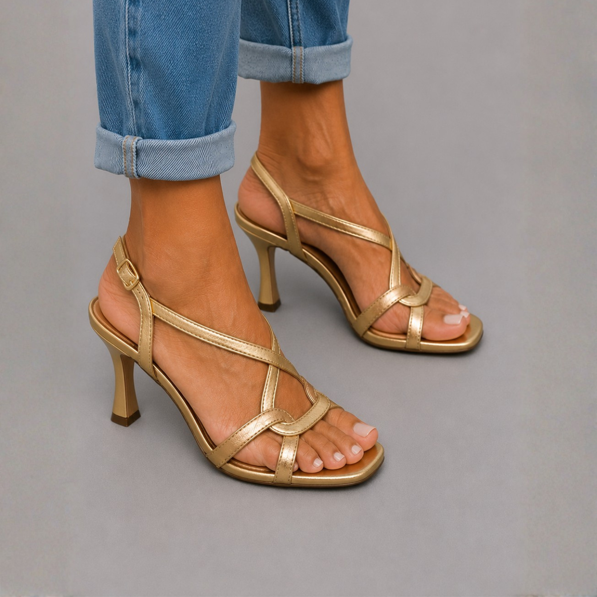 Soleil™ | Sandalias Doradas Encanto Veraniego
