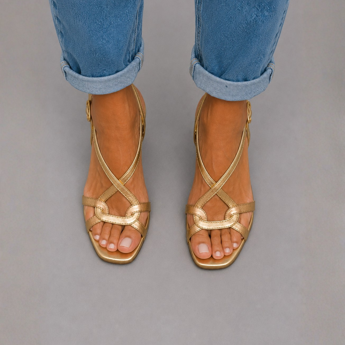 Soleil™ | Sandalias Doradas Encanto Veraniego