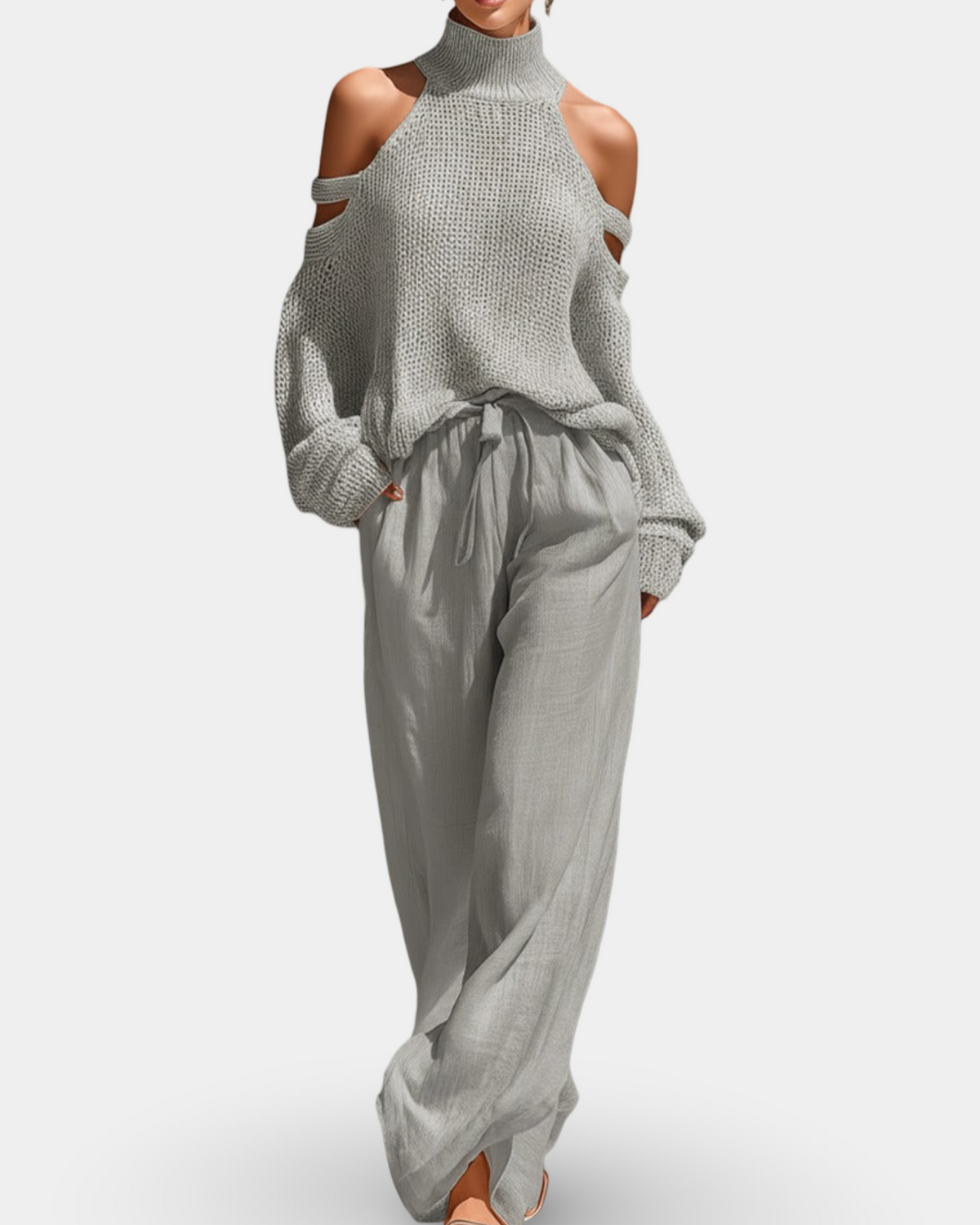 Camile | Conjunto moderno de punto y pantalón