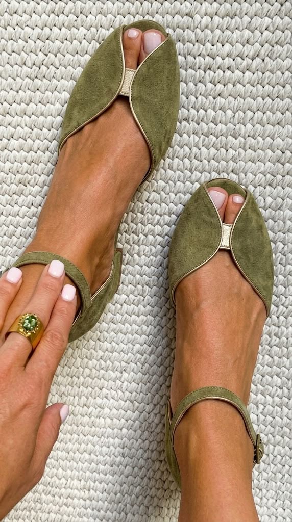 Olivia™ | Sandalias Elegantes Verde Salvia