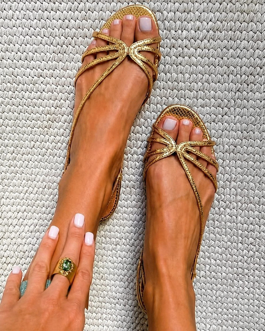 Camille™ | Sandalias Doradas Elegancia Veraniega