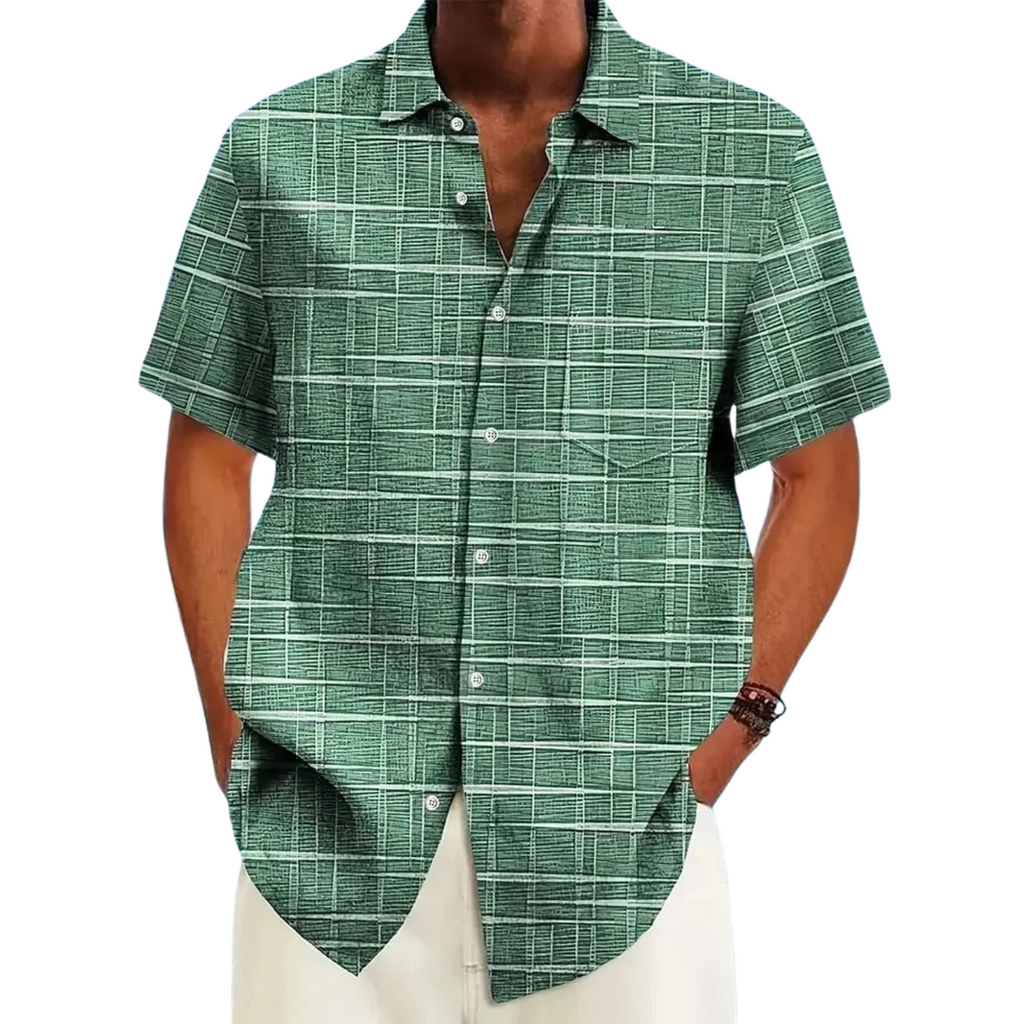 Camisa Elegante de Rayas y Cuadros