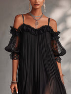 Aurora | Vestido Largo de Chiffón con Escote en V