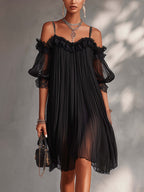 Aurora | Vestido Largo de Chiffón con Escote en V