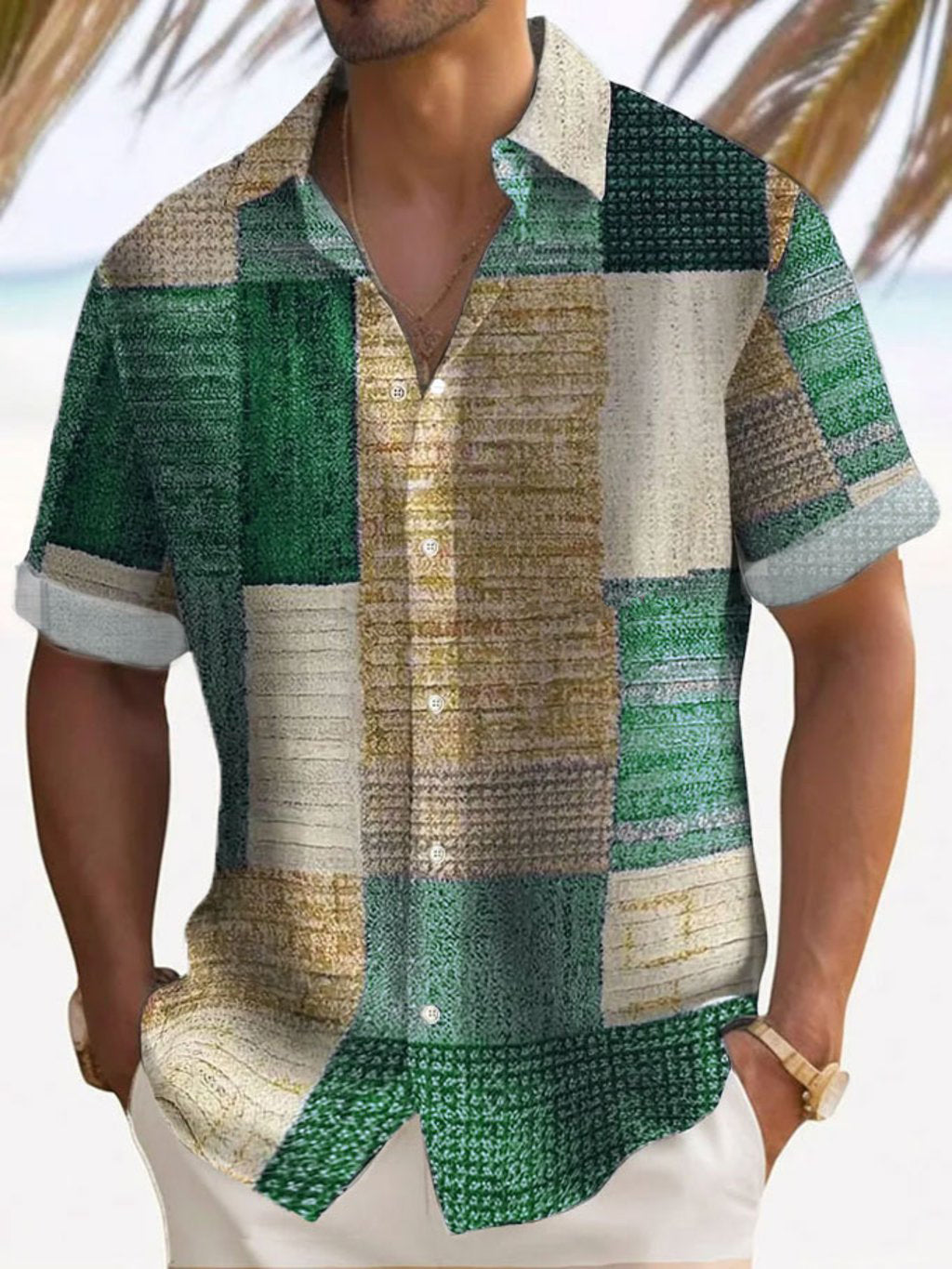 Camisa Elegante de Manga Corta