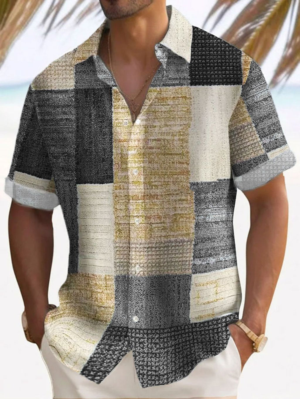 Camisa Elegante de Manga Corta