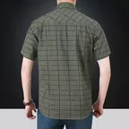 Camisa Elegante de Manga Corta a Cuadros