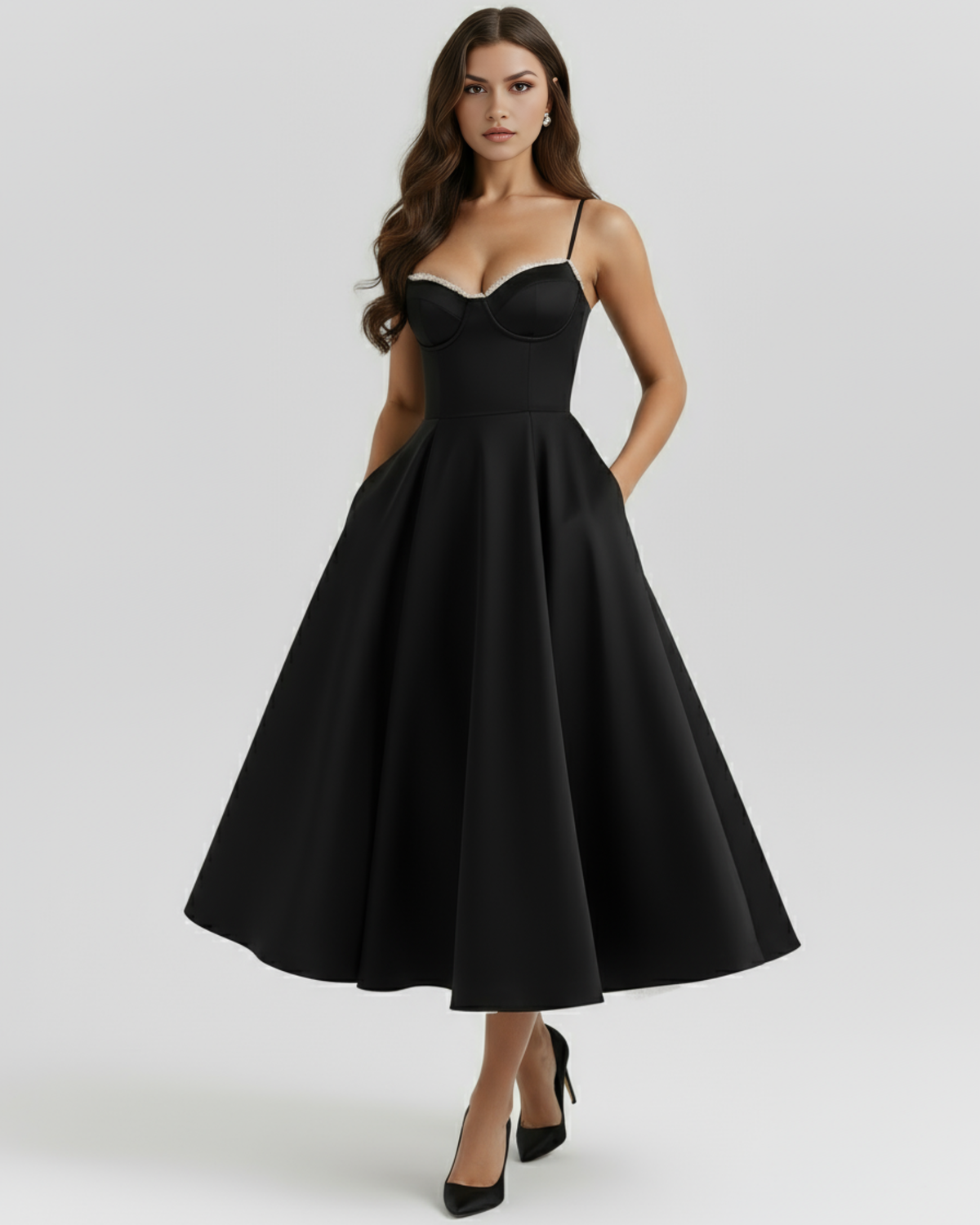 Selene | Falda midi vaporosa