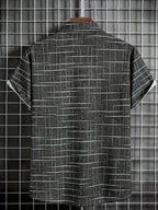 Camisa Elegante de Rayas y Cuadros