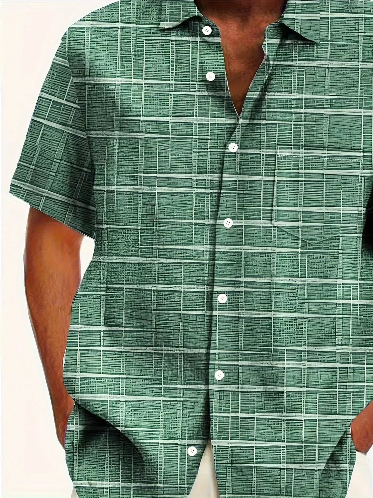 Camisa Elegante de Rayas y Cuadros