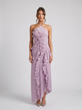 Eliza | Vestido maxi elegante con volantes para mujer