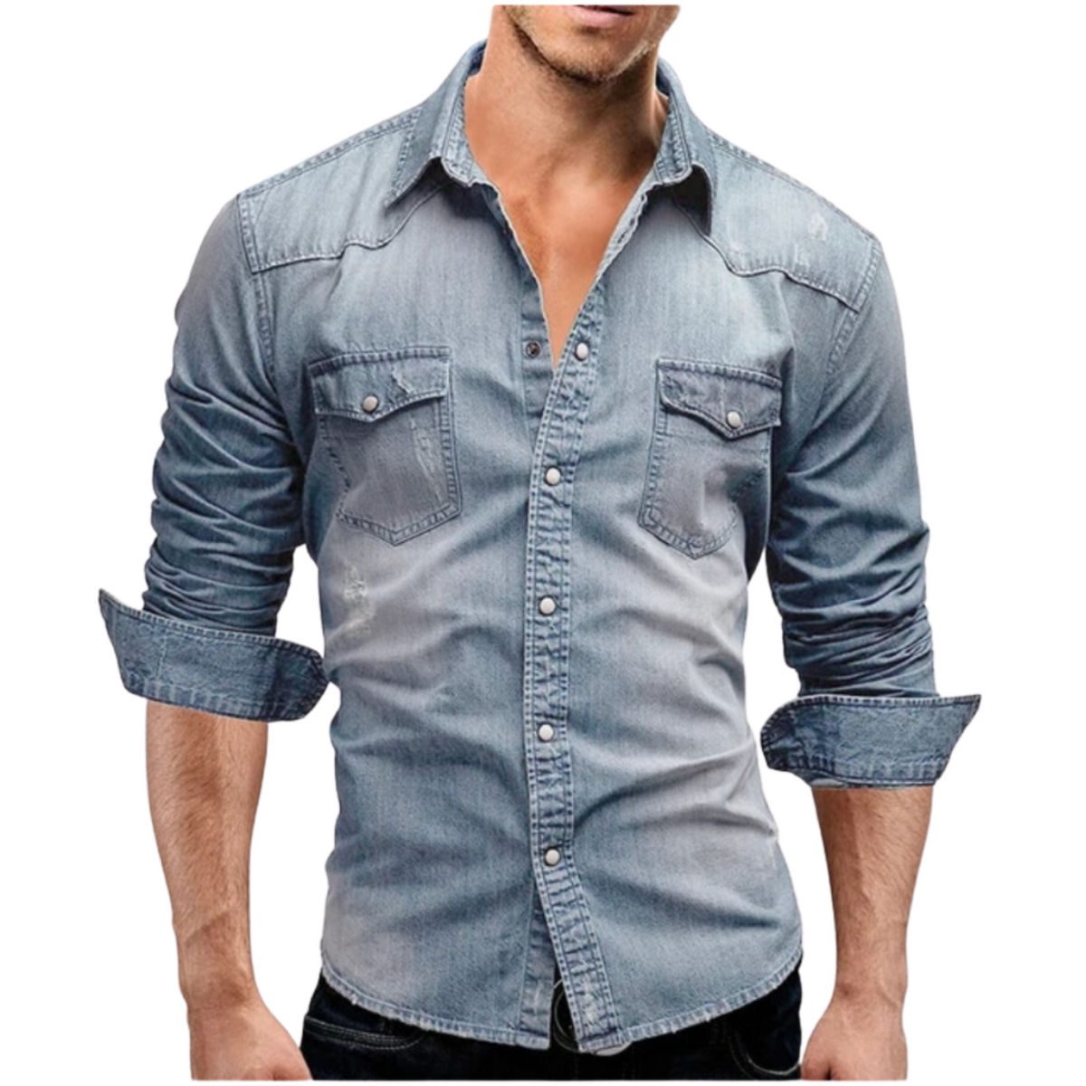 Camisa Vaquera de Estilo Moderno