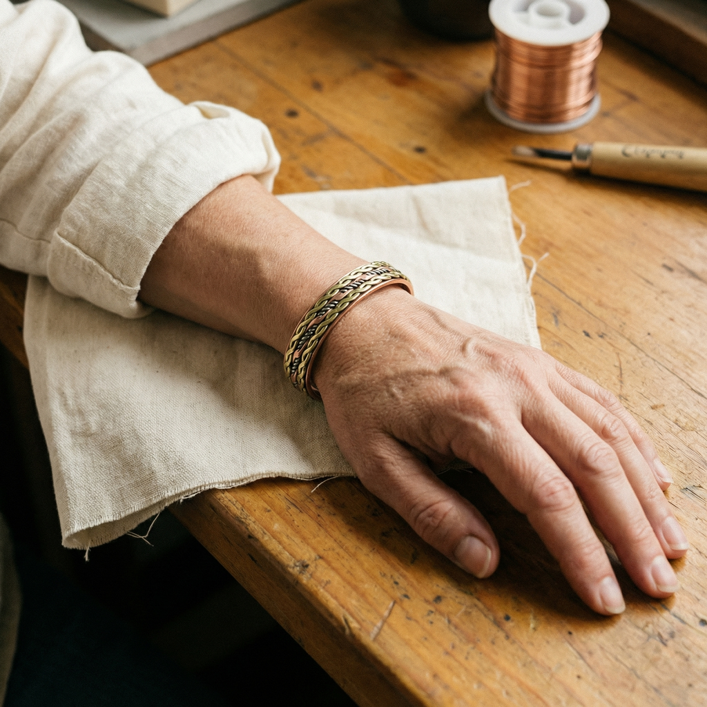 Vera | Pulsera de Cobre Trenzada