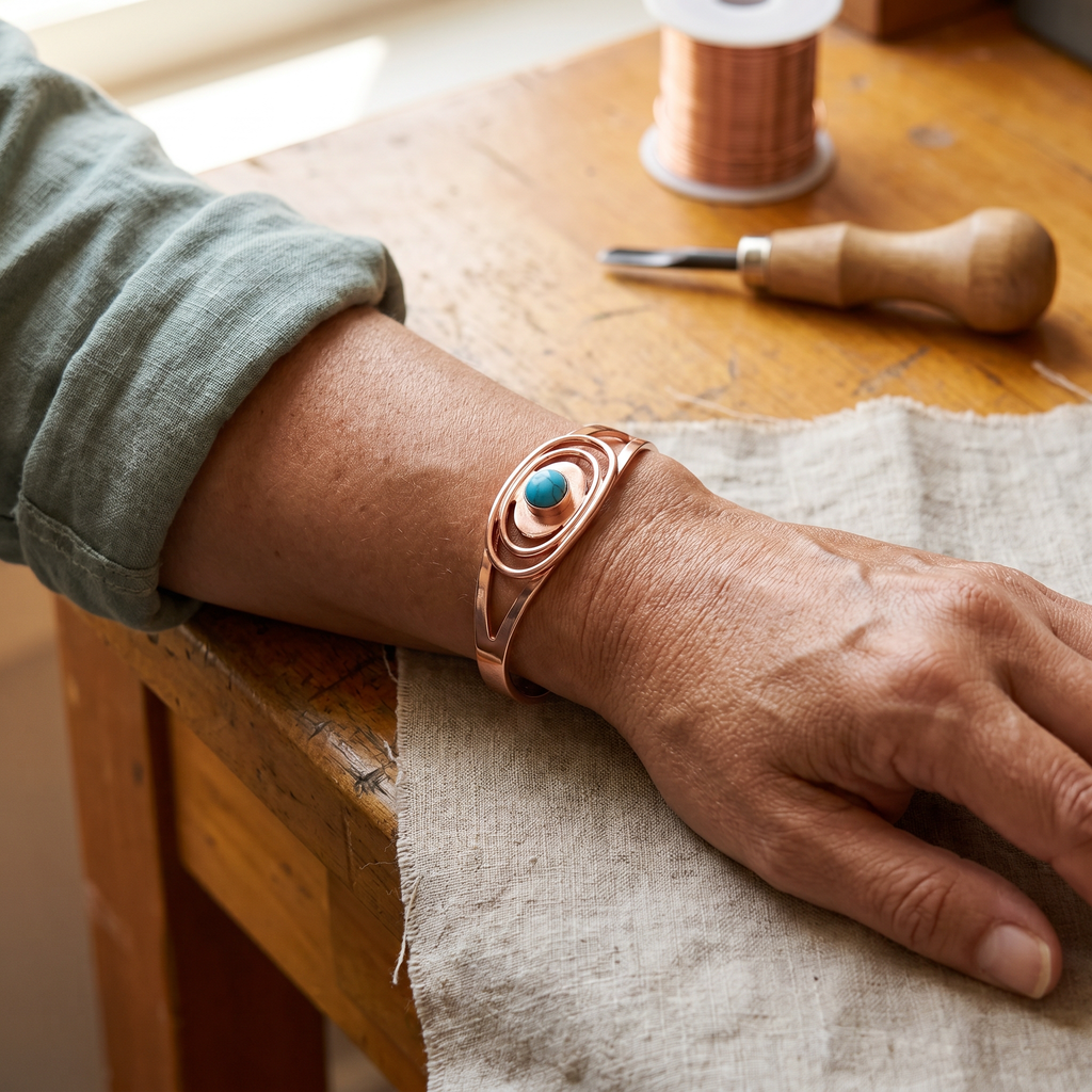 Vera | Pulsera de Cobre Juncia