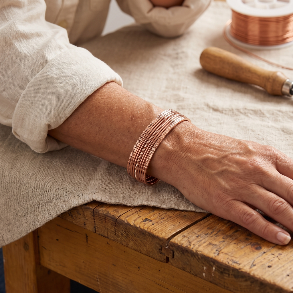 Vera | Pulsera de Cobre Helecho