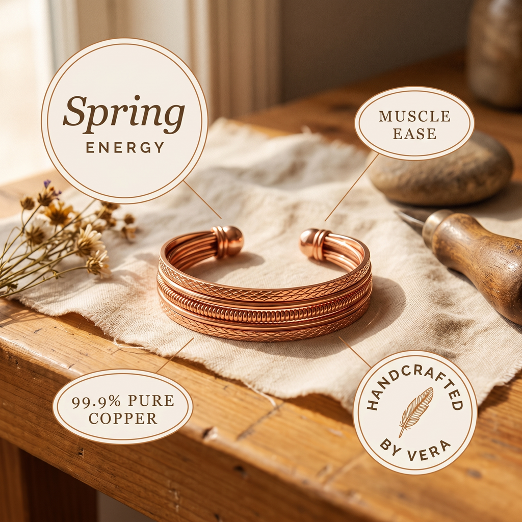 Vera | Pulsera de Cobre Helecho