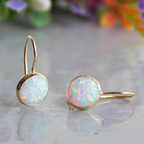 Pendientes Vintage Dorados con Ópalo