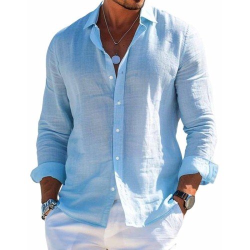 Camisa Elegante de Tejido Transpirable