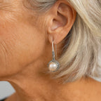 Pendientes Vintage Plateados con Perlas